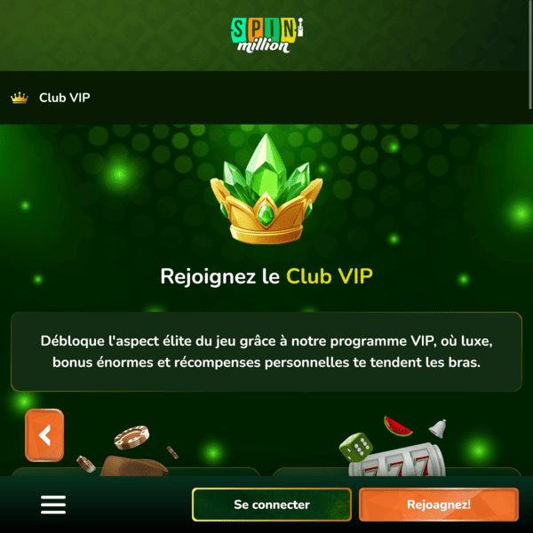 Spin Million Casino — Unisciti al Club VIP